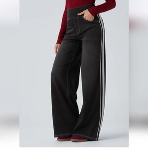 Halara Flex High Waisted Stripe Wide Leg Flowy Washed Jeans